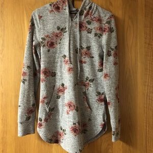 Long sleeve floral sweatshirt